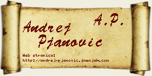 Andrej Pjanović vizit kartica
